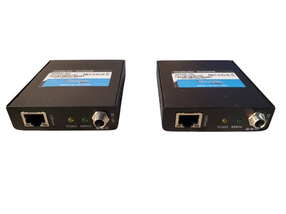 2x EVOLUTION 4K HDMI EXTENDER OVER CAT5E/CAT6 CABLE WITH POE EV4K2006
