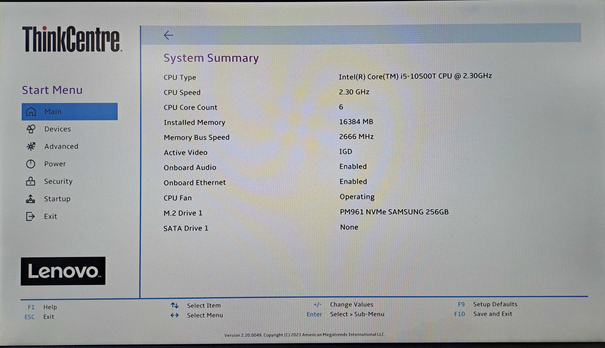 Lenovo ThinkCentre M80q | Intel Core i5-10500T, 16GB DDR4, 256GB NVMe )