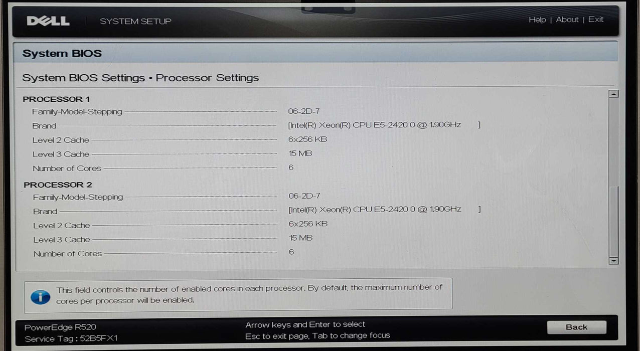 Dell PE R520 Xeon E5-2420 0 1.9GHz, 32GB ECC DDR3, PERC H310 Mini, 1x PSU