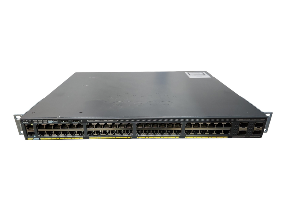 Cisco WS-C2960X-48FPS-L, 48 Port Gigabit PoE+ 740W Switch, 4x SFP