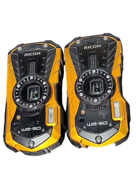 Lot of 2x Ricoh WG-50 Water proof digital camera, READ _