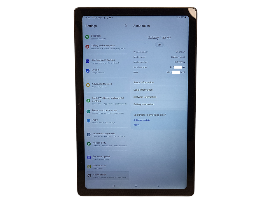 Samsung Galaxy Tab A7 - 32GB - Silver [SM-T505N] $