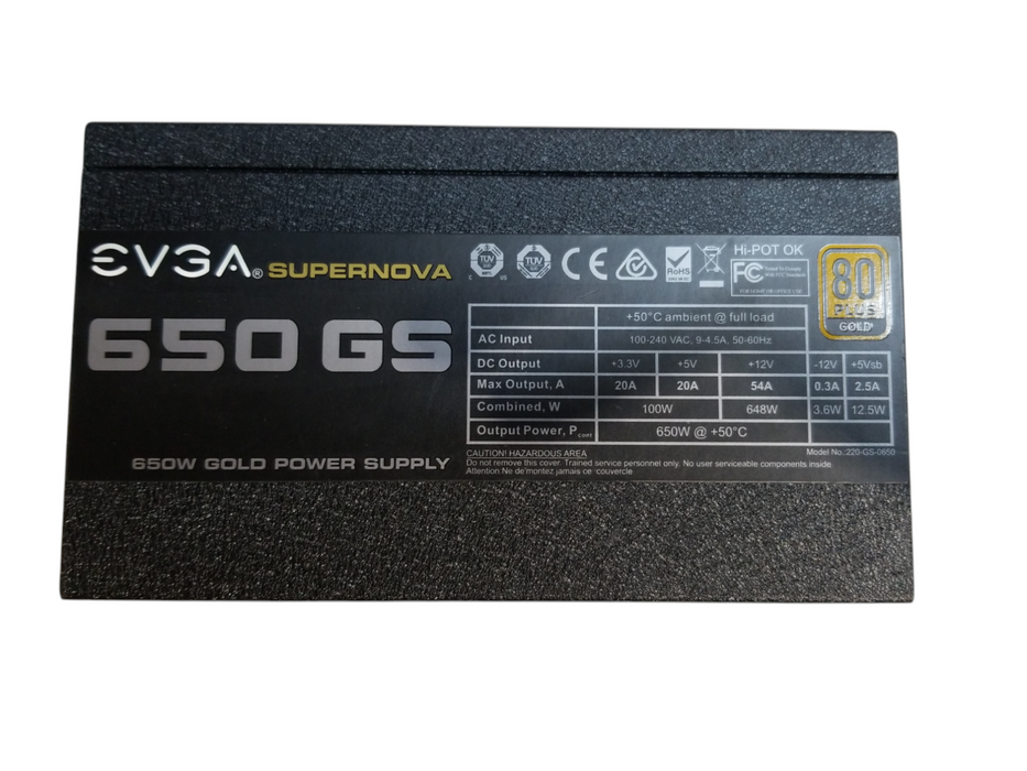 EVGA SuperNOVA  80+ GOLD 650W Fully Modular Power Supply w/ Cables