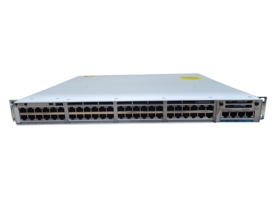Cisco C9300-48P-E Managed 48 port PoE+ Switch, C9300-NM-4M !