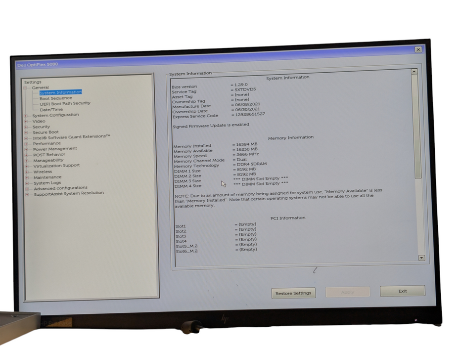 OptiPlex 5080 Tower Intel Core i5-10500 16GB RAM 256GB NVMe SSD  -