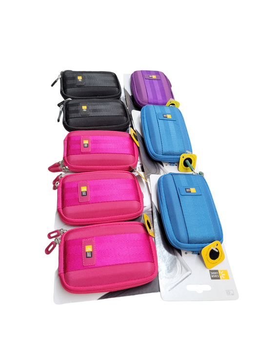 LOT 8x Case Logic QPB301PI Compact Camera Cases, Mixed Colors