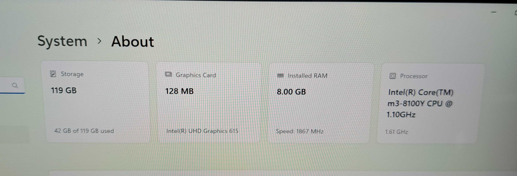 Microsoft Surface Go 2 1926 | Core m3-8100Y @1.10GHz, 8GB RAM, 128GB SSD