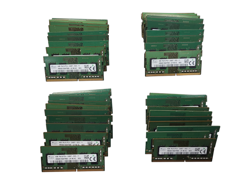 Lot of 40x SK Hynix 4GB 1Rx16 PC4-2400T SODIMM (Laptop RAMs) $ $