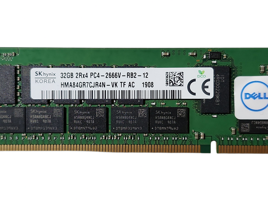 Lot of 4x SK hynix 32GB 2Rx4 PC4-2666V-RB2, DDR4, Server Memory