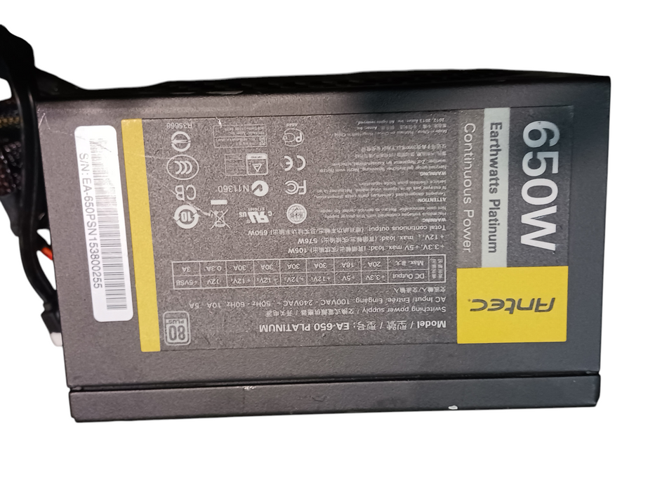 Antec EA-650 Platinum Earthwatts 650W ATX Desktop Power Supply