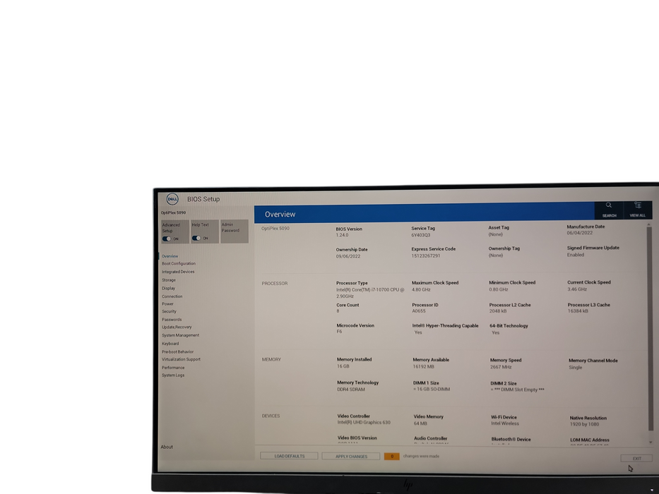 Dell OptiPlex 5090 Micro i7 - 10700 @ 2.90GHz 16GB DDR4 Ram  θ