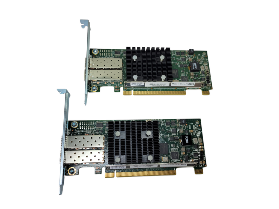 Lot of 2x - Cisco UCSC-PCIE-CSC-02 V04 Dual Port 10G SFP+ Fiber Card %