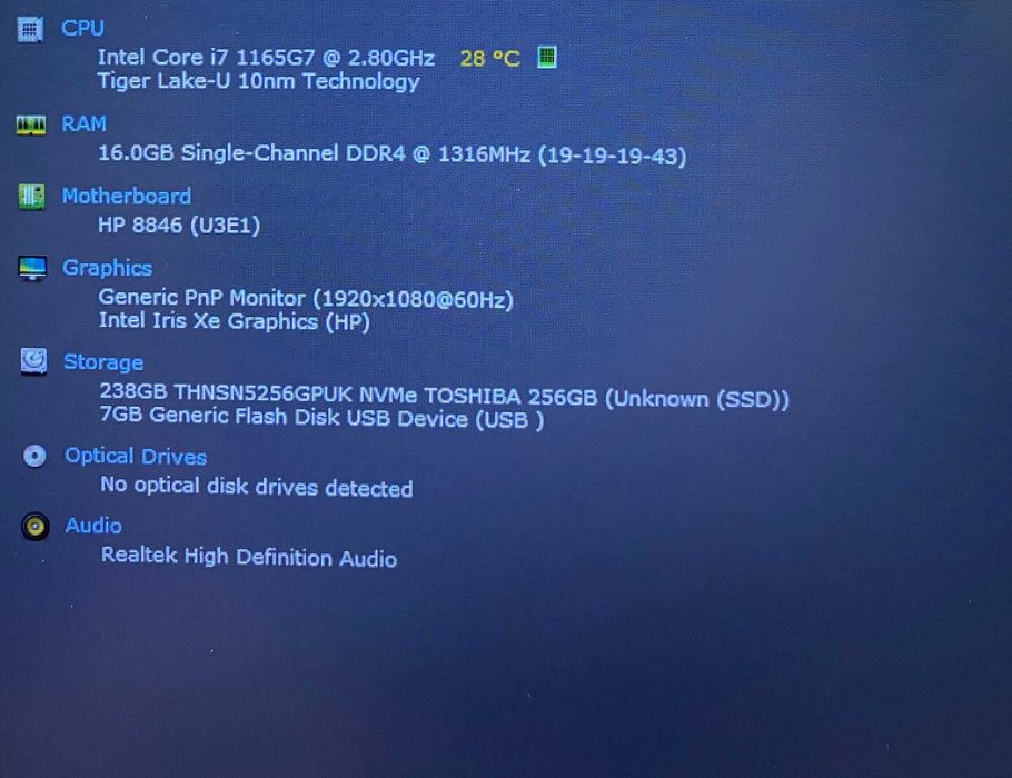 HP EliteBook 850 G8 15" Core i7-1165G7@2.80GHz 16GB RAM 256GB SSD READ!  Lap200