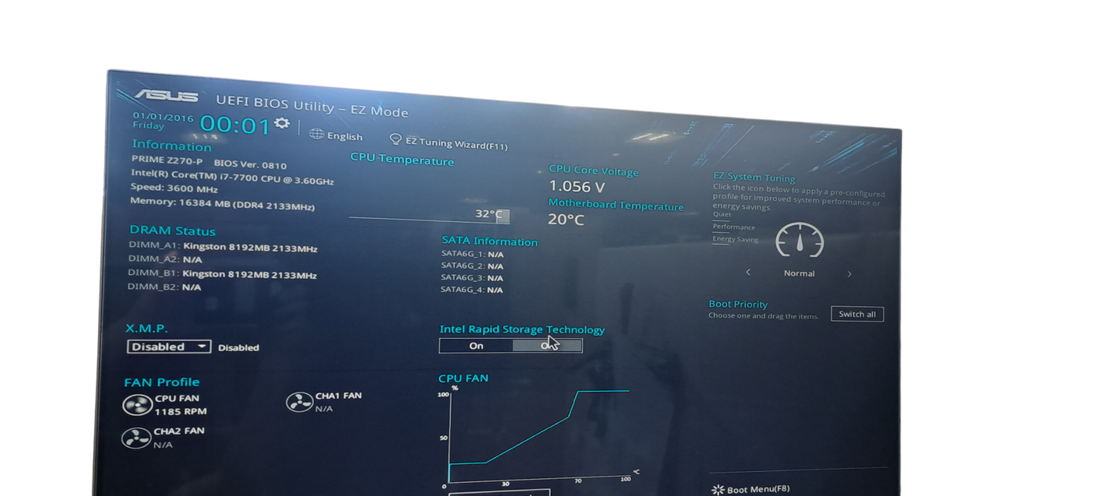 ASUS PRIME Z270-P W/i7-7700 CPU Fan & 16GB DDR4 RAM | No Shield