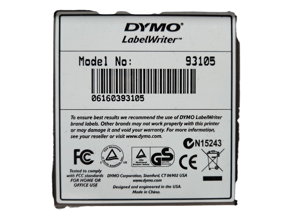 Dymo LabelWriter Duo 93105 Thermal Label Printer Maker, No Roll, READ