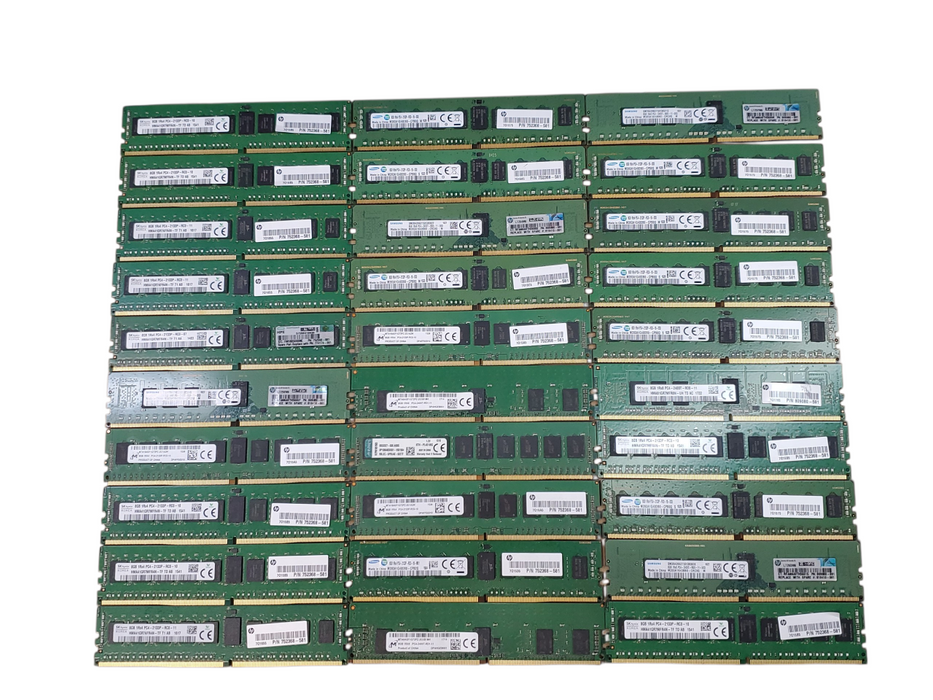 Lot of 30x, Assorted 8GB DDR4 Server RAM