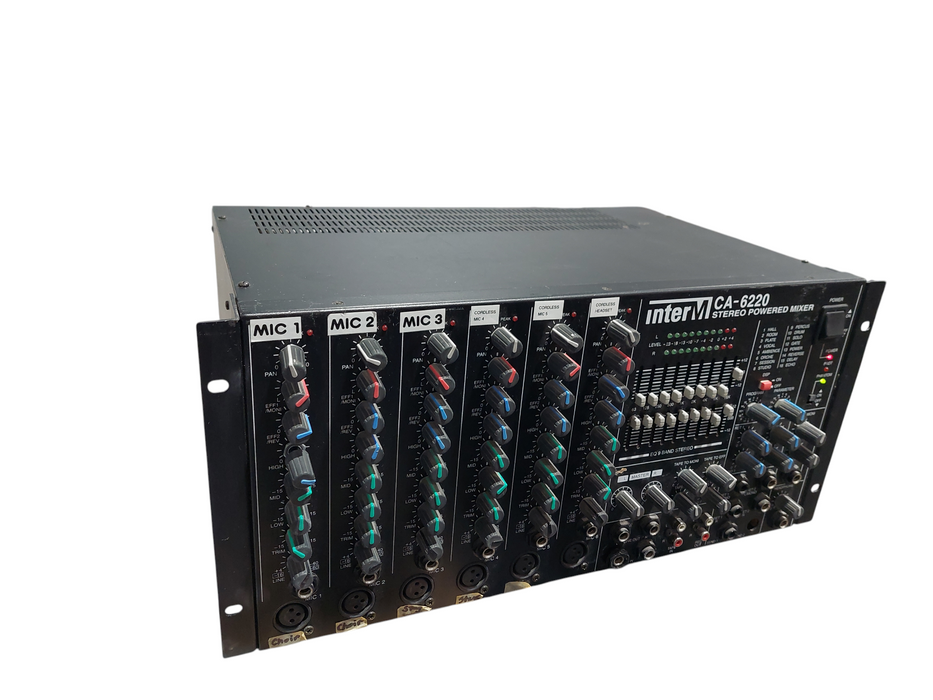 Inter M Stereo Powered Mixer Model: CA-6220 Rack Mountable  =
