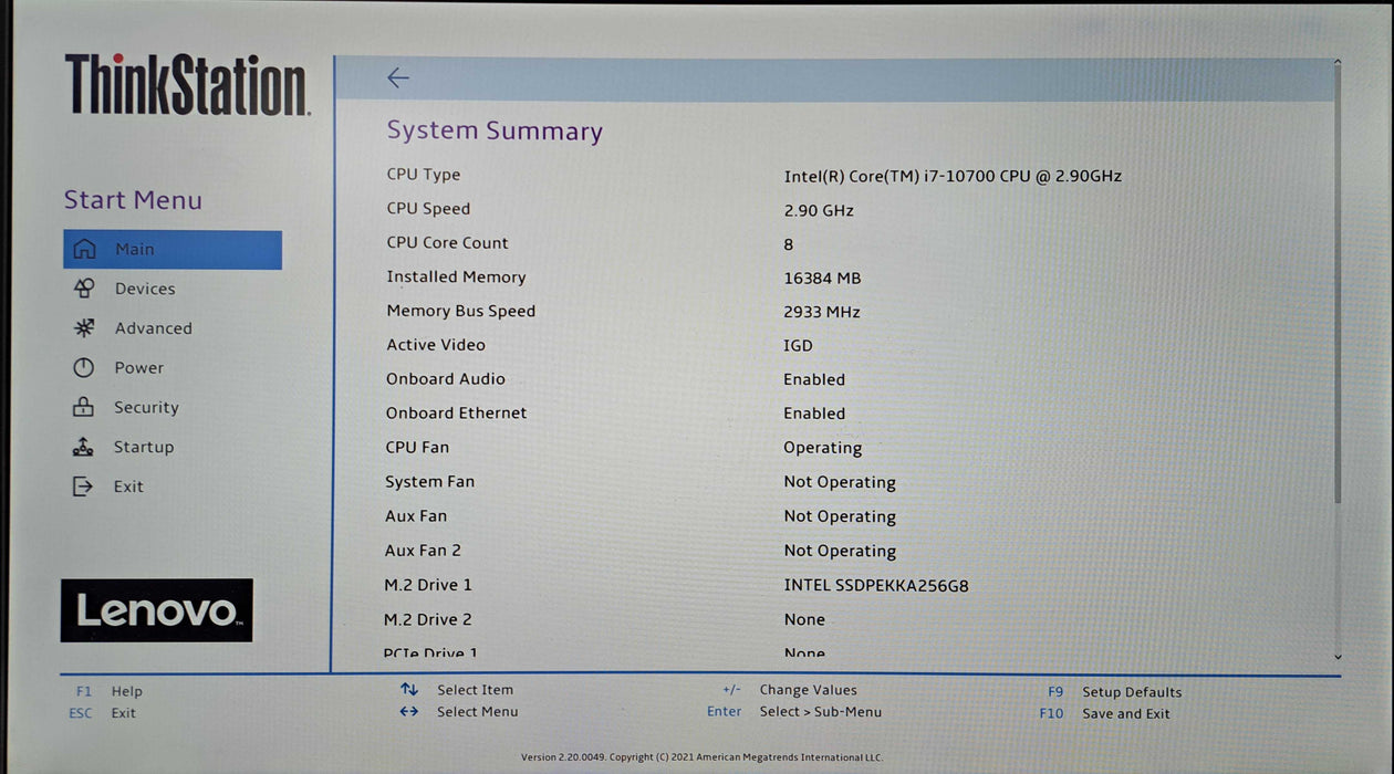 Lenovo ThinkStation P340 SFF | Intel Core i7-10700, 16GB DDR4, 256GB NVMe )