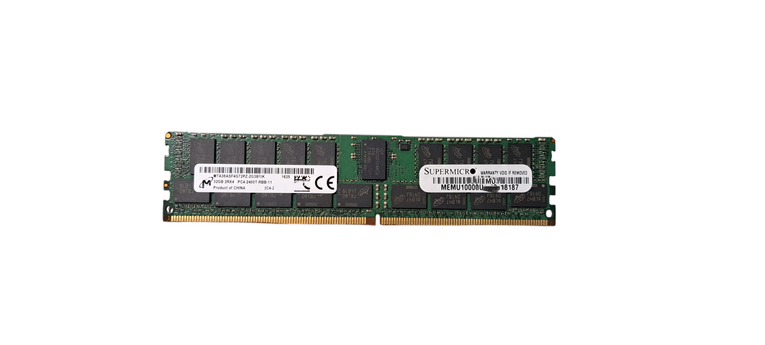 Micron 32GB PC4‑19200 DDR4‑2400 ECC Registered RAM  MTA36ASF4G72PZ‑2G3B1  Q
