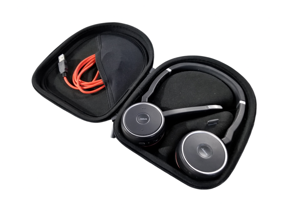 Jabra Evolve 75 Wireless Bluetooth Headset w/ Case & USB Cable - Like New
