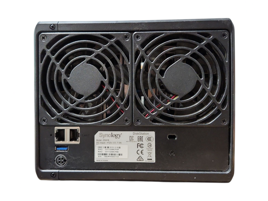 Synology DiskStation DS418 4-Bay NAS w/ 4x1TB HDDs, No AC Adapter