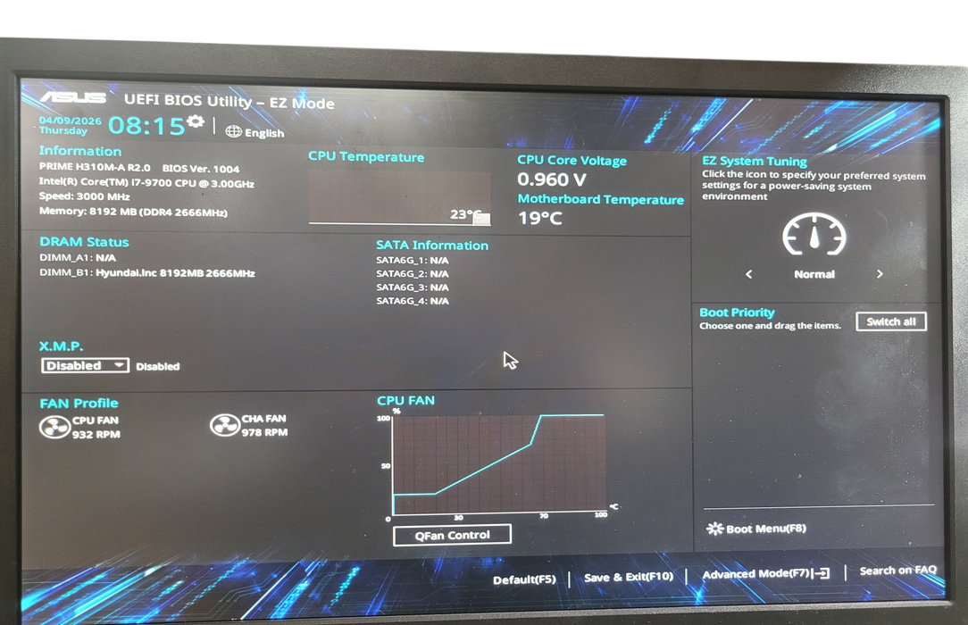 Custom PC/Asus PRIME H310M | i7-9700 @3.00 8GB DDR4 256GB NVMe