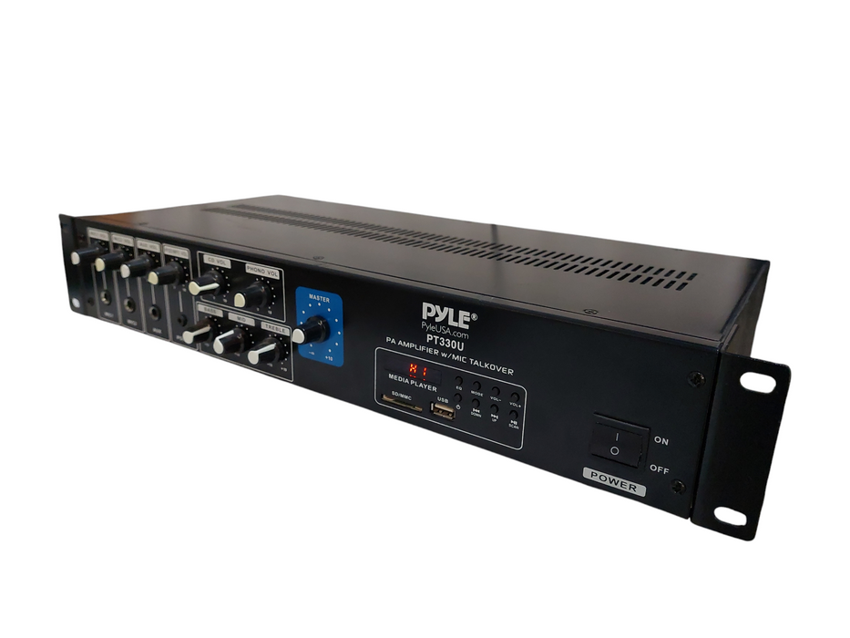 Pyle PA Amplifier w/ Mic Talkover Model: PT330U =