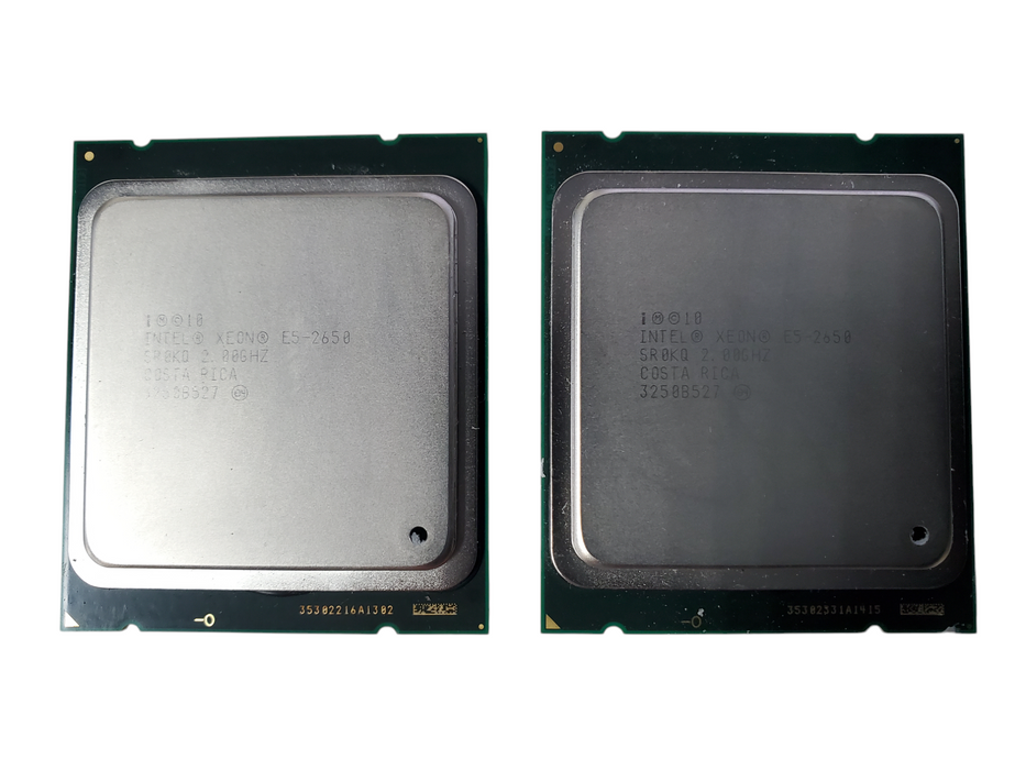 2x Intel Xeon E5-2650 SR0H4 2.0 GHz 20M 8-Core LGA 2011 Server CPU