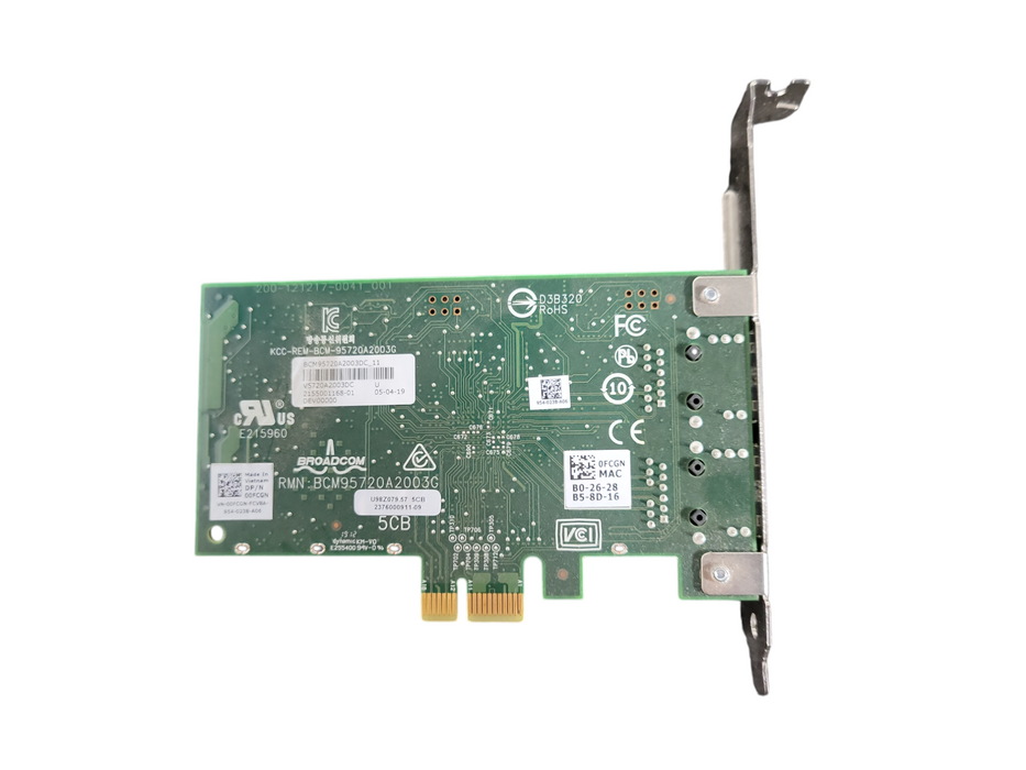 Dell 00FCGN Dual Port 1GB PCIe Full Height Ethernet Adapter !