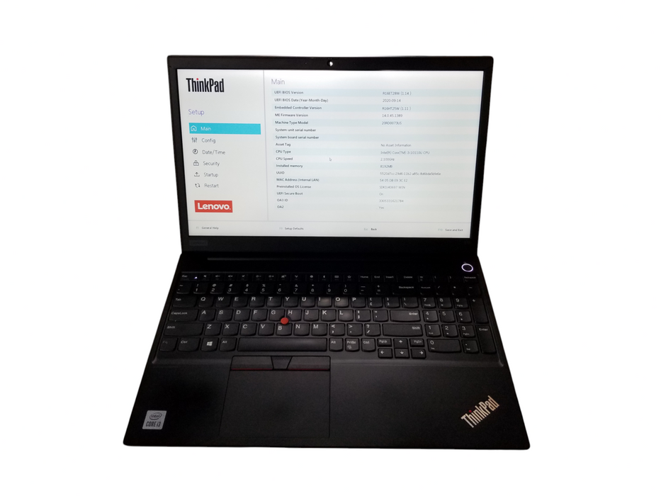 Lenovo ThinkPad E15 i3-10110U @2.10GHz | 8GB RAM DDR4 | 256GB NVMe  Lap200