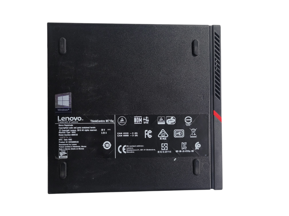 Lenovo ThinkCentre M715q AMD Ryzen 3 Pro 2200GE @3.20GHz 8GB DDR4 256GB NVM