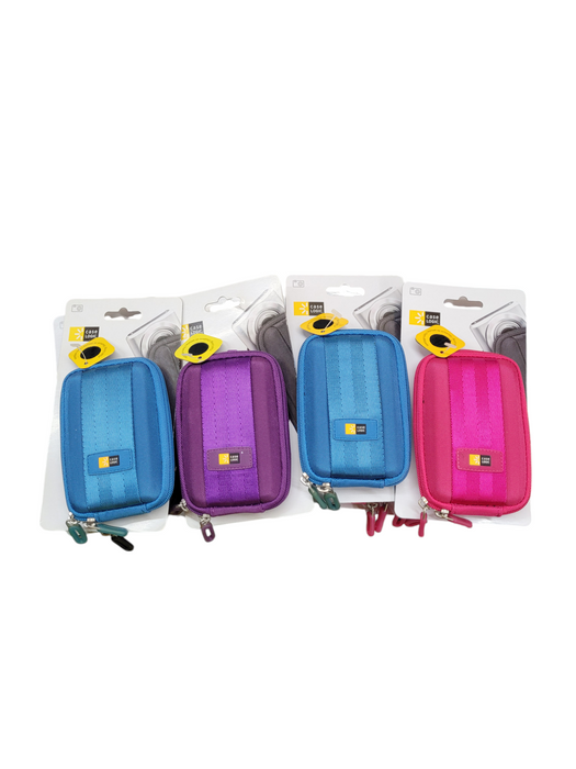 LOT 8x Case Logic QPB301PI Compact Camera Cases, Mixed Colors