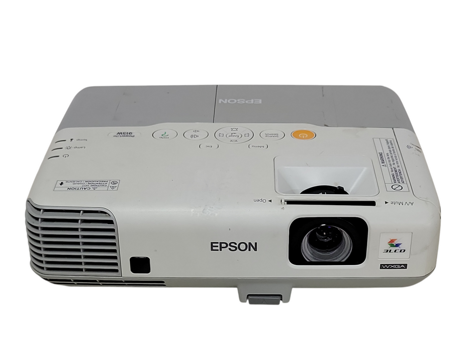 Epson PowerLite 915W H388A LCD WXGA HDMI Projector 893 Hours, No Remote, READ _