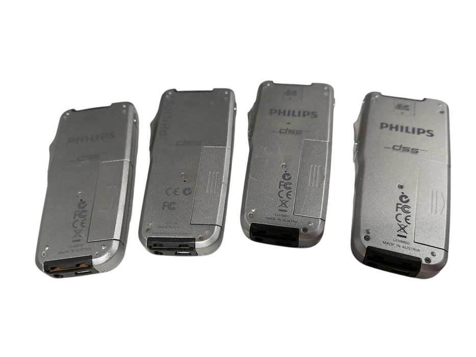 Bundle of 4 Phillips Pocket Memo Digital Recorder  LFH9600  =