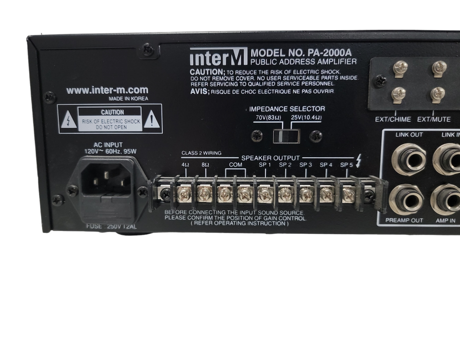 InterM PA-2000 6 Channel 5-Band EQ Public Address Amplifier| Read please