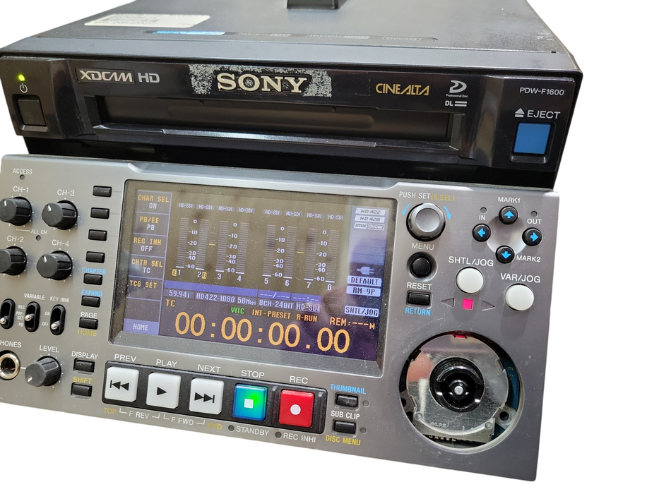Sony PDW-F1600 XDCAM HD422 Professional Disk Recorder READ !