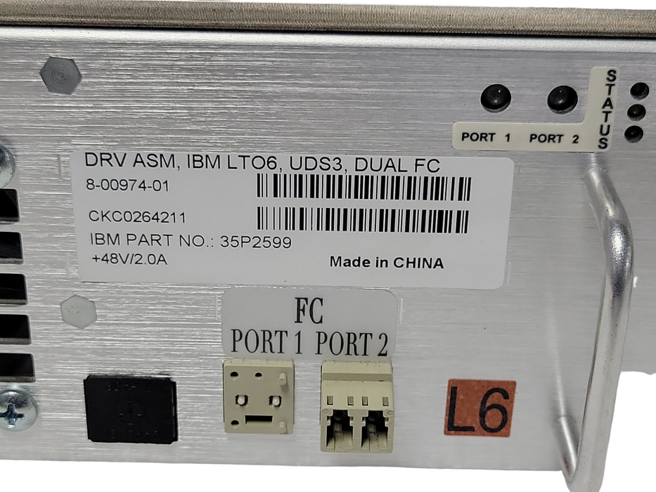 IBM System Storage TS3310 L6 LTO6 UDS3 Dual FC Tape Drive 35P2599 READ _
