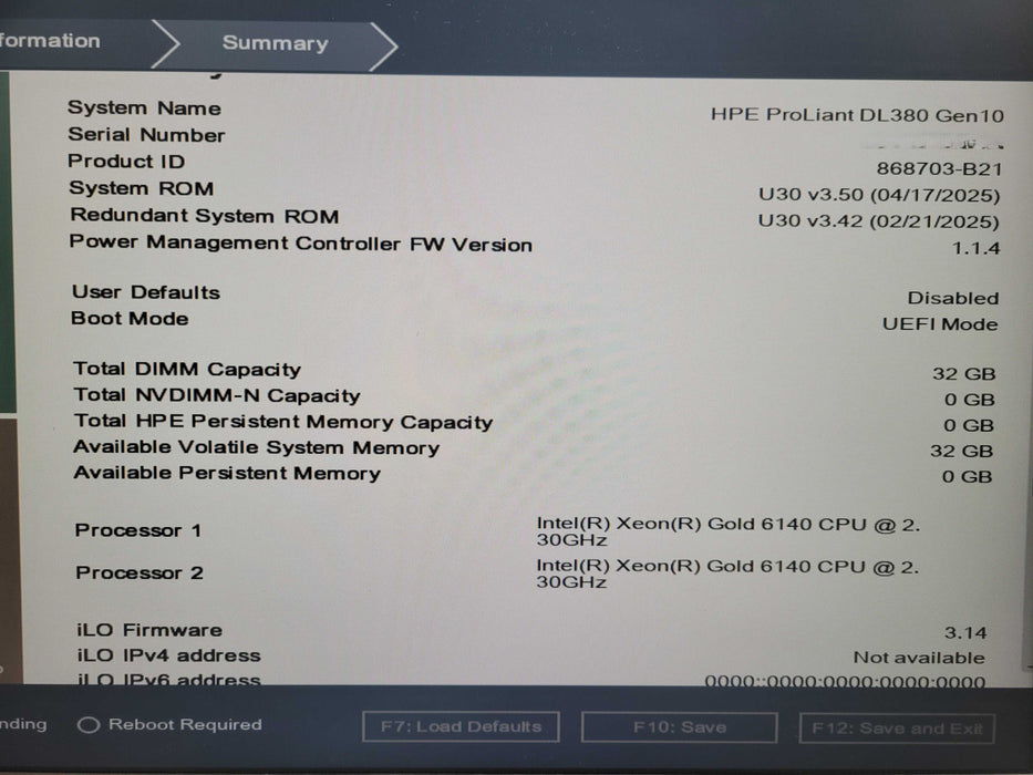 HP ProLiant DL380 G10 2x Xeon Gold 6140 2.3GHz 32GB P408i-a SR Gen 10 !