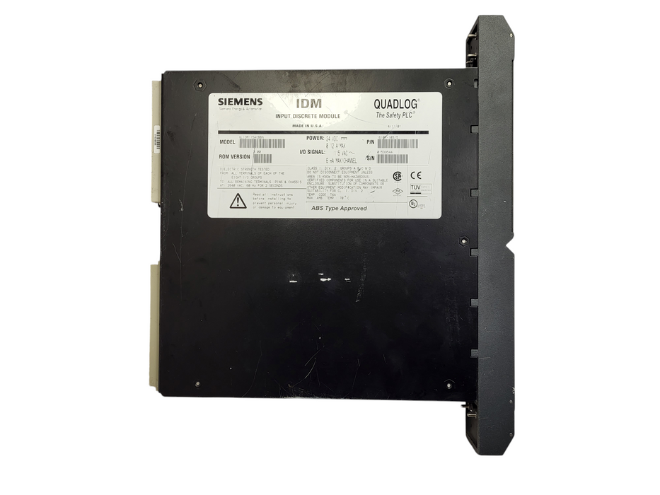 An Idtm Module Siemens Quadlog IDM Discrete Input Module QLIDM115ACBBN 115 VAC READ Q ...