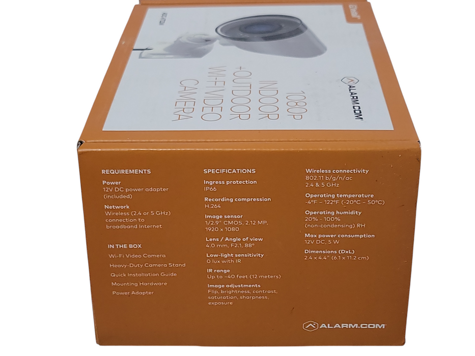 New Alarm.com ADC-V722W 1080p Indoor+Outdoor Wi-Fi video camera _