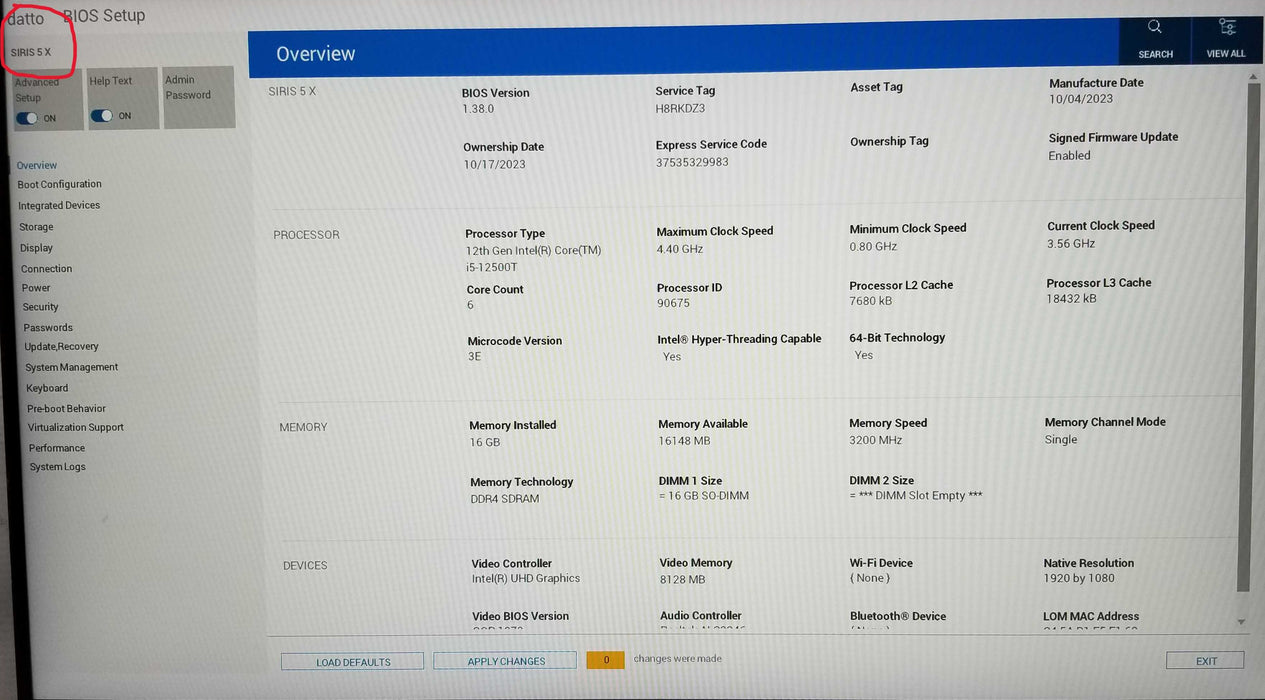 Datto Dell OptiPlex 7000 XE Micro 12th Gen i5-12500 CPU 16GB RAM **READ**