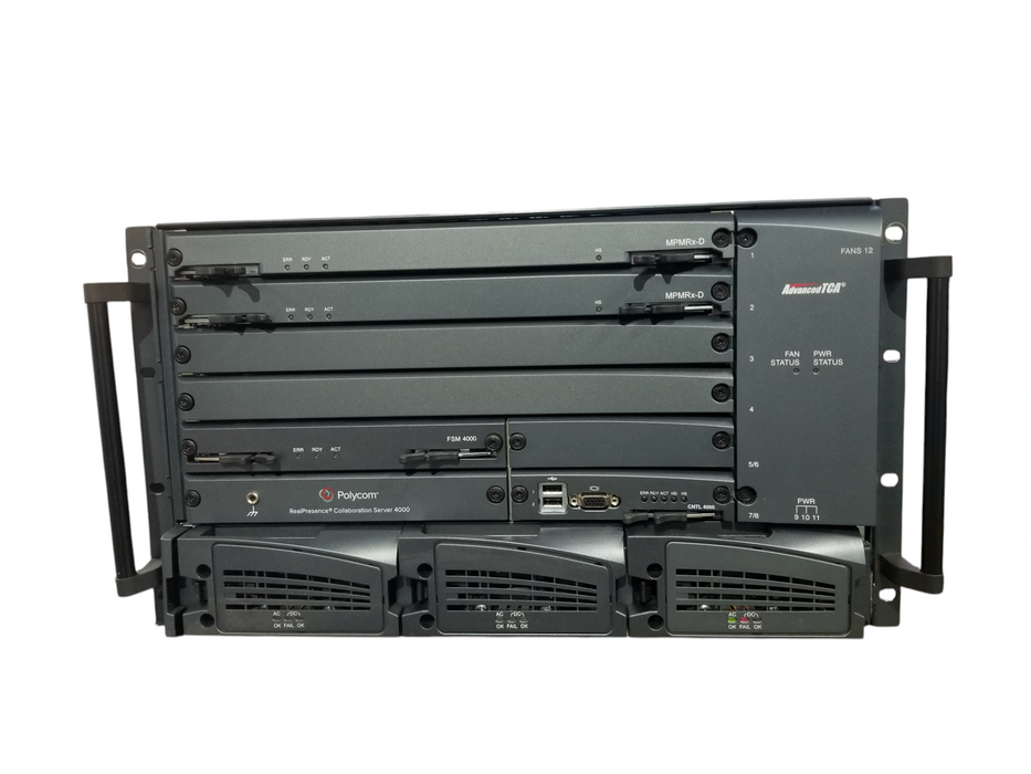 POLYCOM RMX 4000 RealPresence Collaboration Server w/Cards and PSUs *READ*