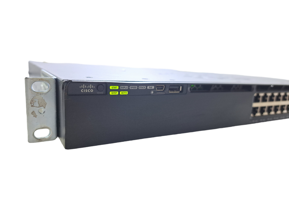 Cisco WS-C3650-24PS-E | 24-Port Gigabit PoE+ Network Switch | 1x 640W PSU