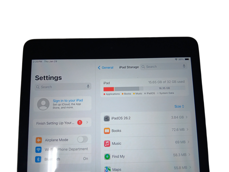 Apple iPad 8th Gen - 32GB - Space Gray [A2270] Read