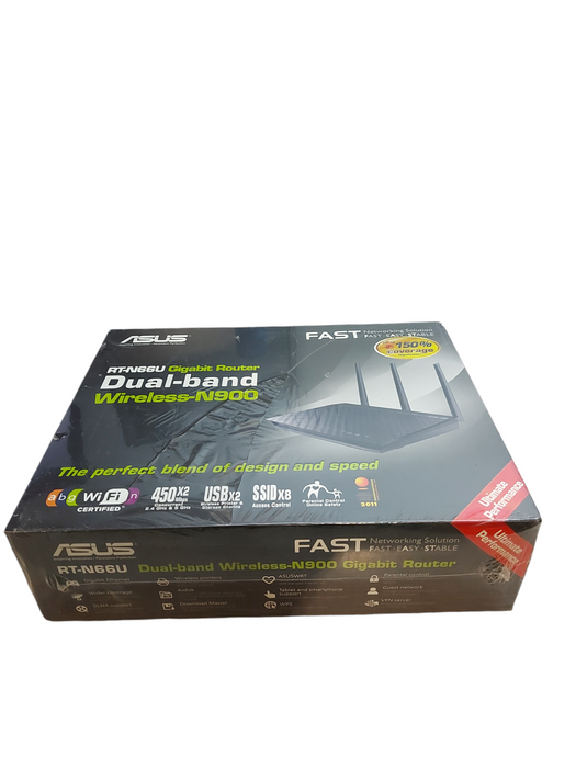 Asus RT-N66U Dual-Band Wireless N900 Gigabit Router - BRAND NEW SEALED BOX