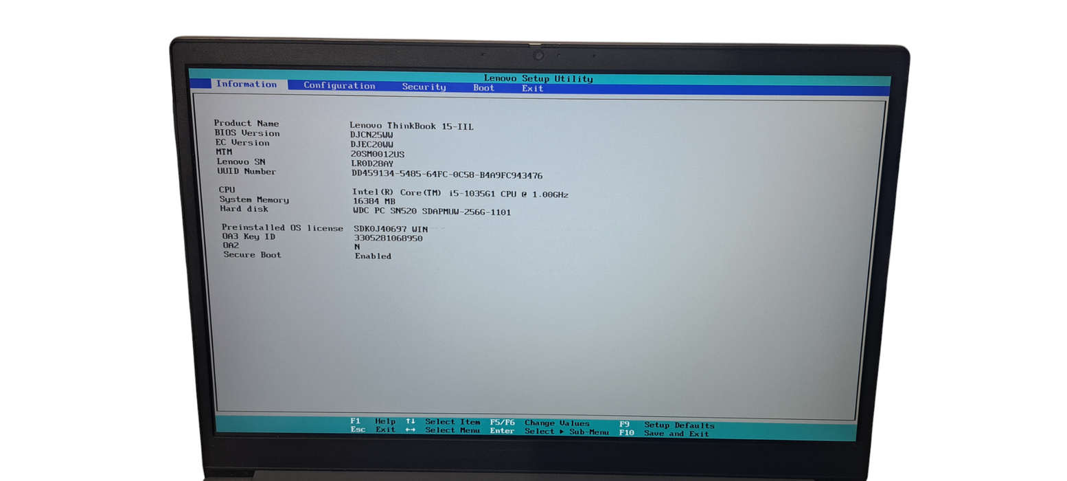 Lenovo ThinBook i5-1035G1|16GB RAM|256GB NVMe| W/AC |READ  Lap200