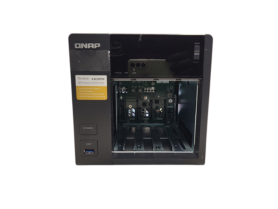 QNAP TS-453A 4-Bay NAS – Intel Quad-Core 4GB RAM No HDD/AC READ $
