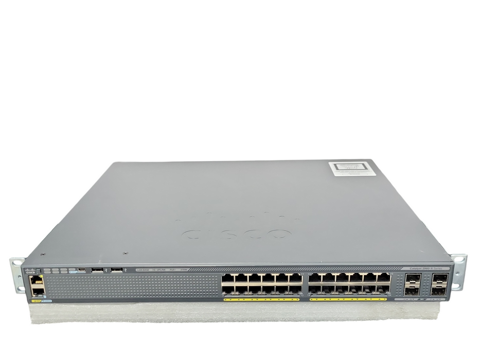 Cisco WS-C2960X-24PS-L 24 GigE PoE 370W 4x 1G SFP managed Switch _