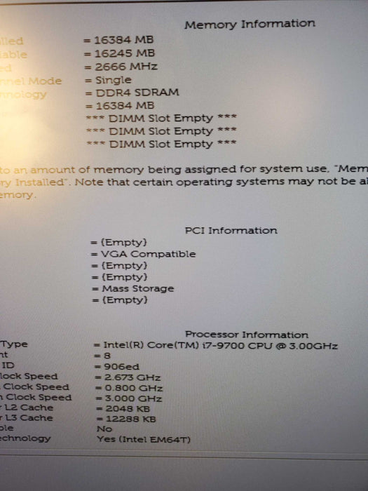 Dell Optiplex 7070 SFF i7-9700@3.2 16GB RAM 256GB NVME 2TB HDD DVDRW