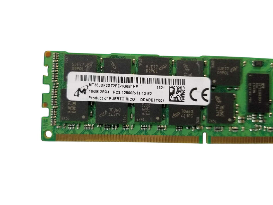 Micron 16GB DDR3 2Rx4 PC3-12800R-11-13-E2 DDR3 Server RAM Q